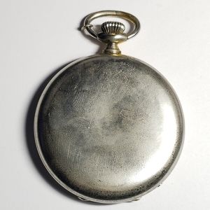 Vintage locket pendant silver tone Andrew J. Lloyd Co Boston watch case